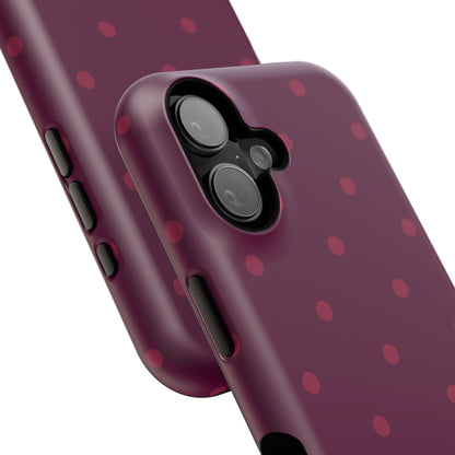 Maroon Polka Dots Phone Case