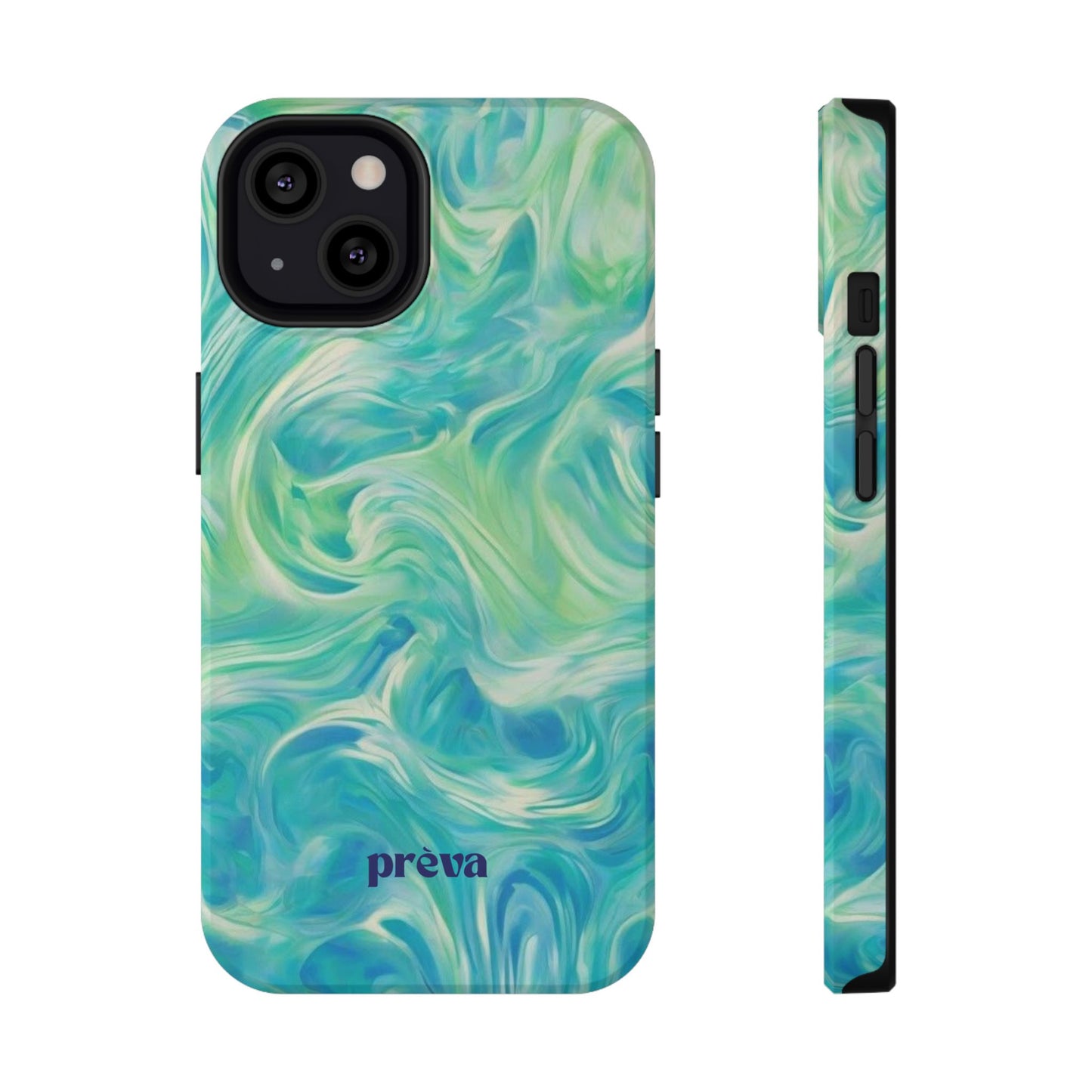 Teal & Green Swirl Phone Case