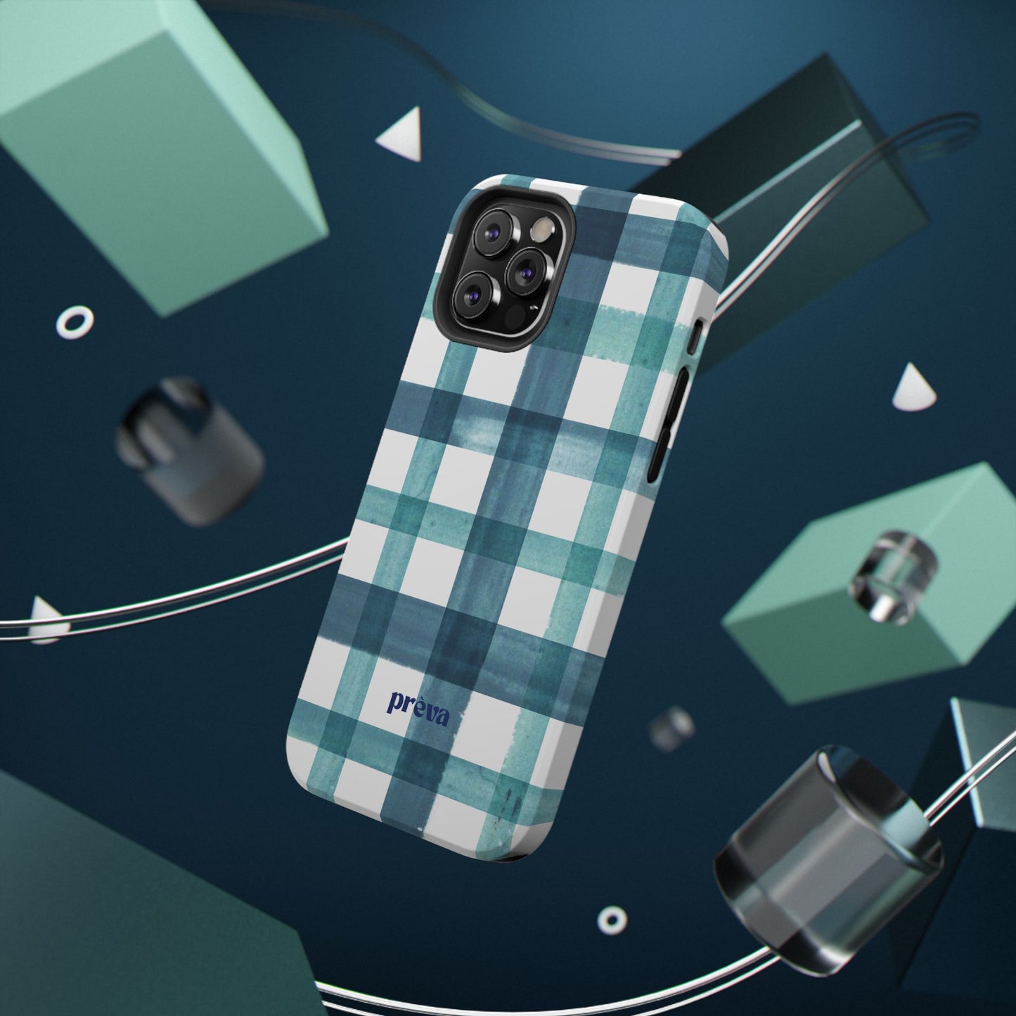Teal Plaid Phone Case