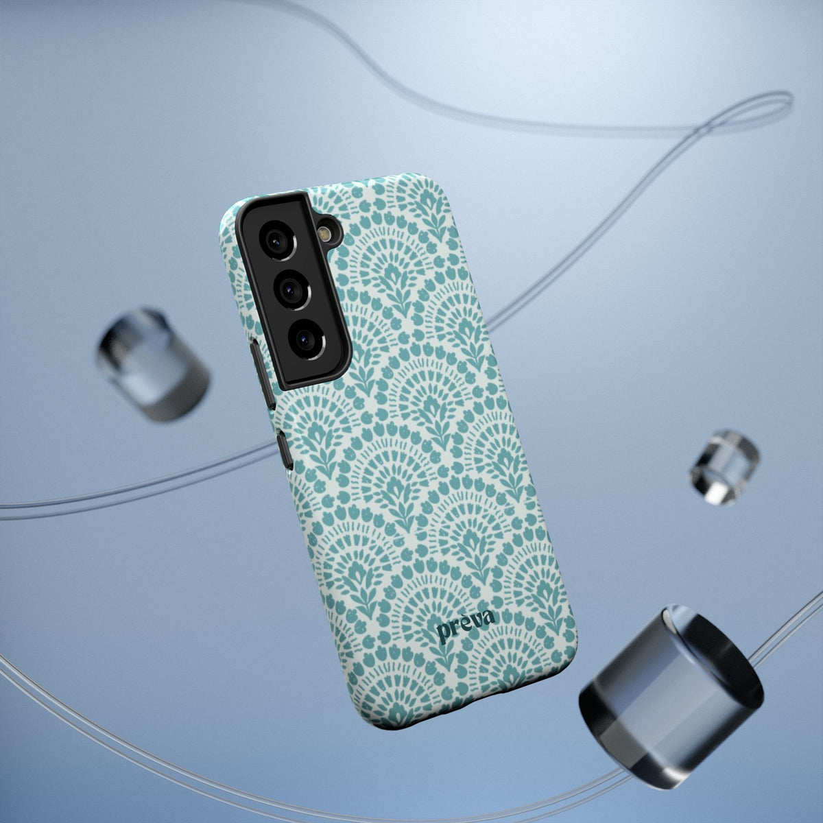 Aqua Lace Pattern Phone Case