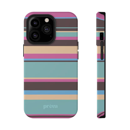 Cocoa Palm Stripes Phone Case