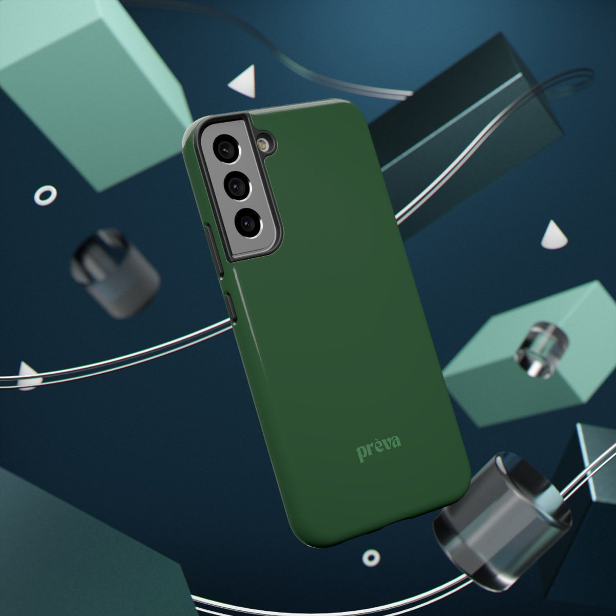 Impact-Resistant Phone Case — Forest Green Slim Armor