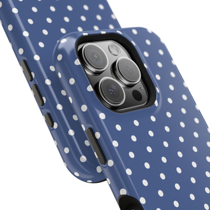 Navy Polka Dot Phone Case