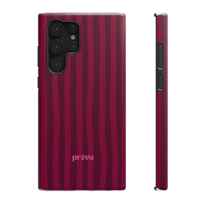 Burgandy Stripes x Ava Dudderar Phone Case
