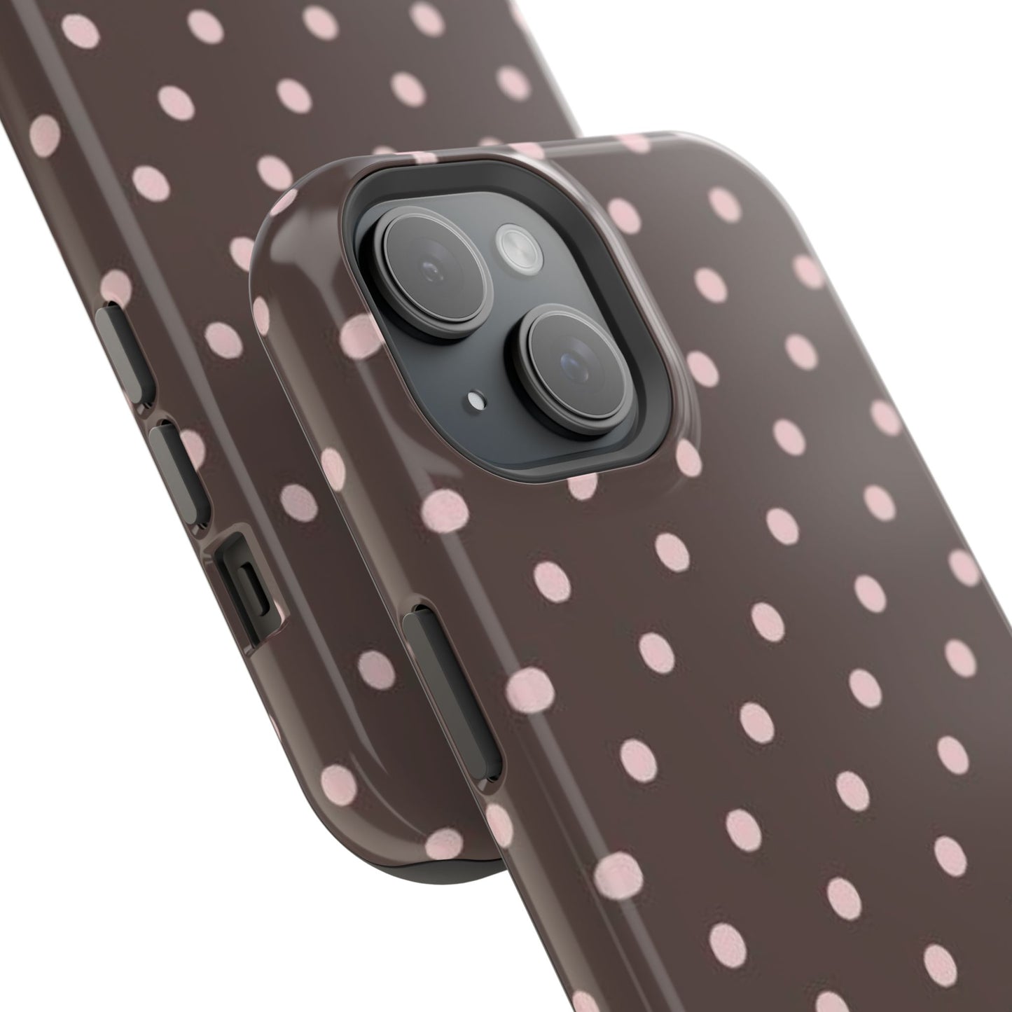 Brown and Pink Polka Dot Phone Case