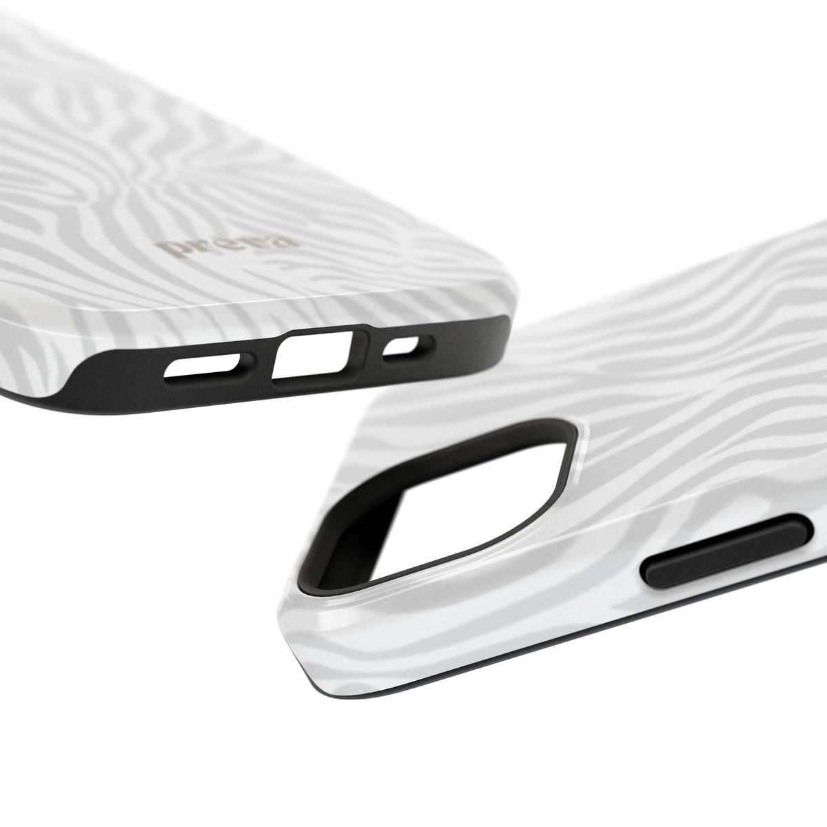 Zebra White Wave Phone Case