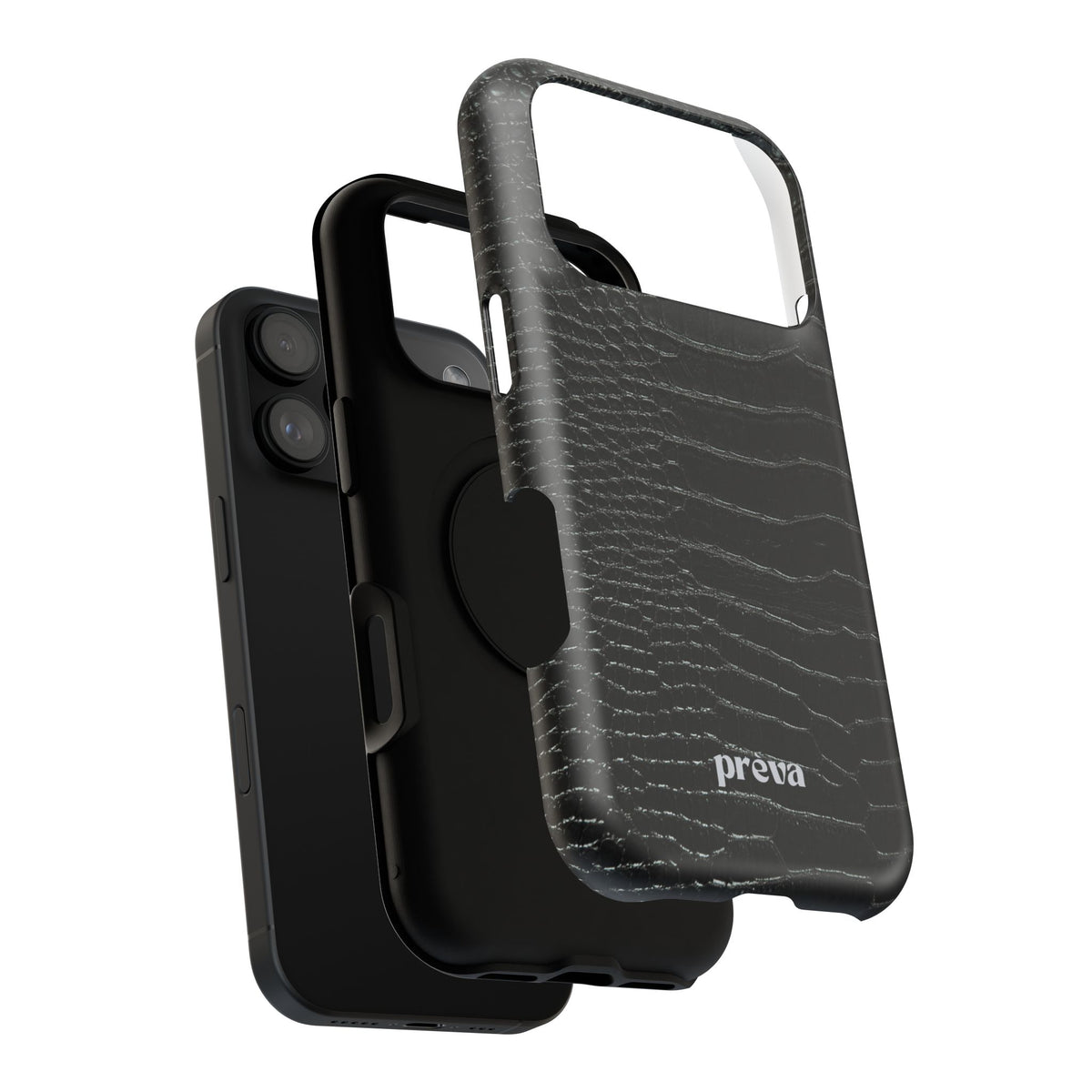 Black Croc Phone Case