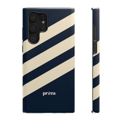 Striped Navy & Cream Phone Case