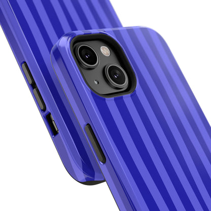 Neon Blue Stripes Phone Case