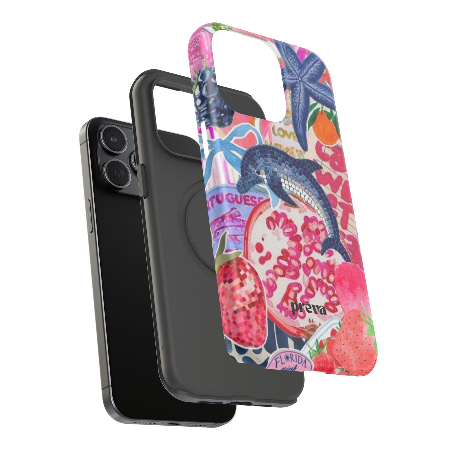 Dolphin Tropics Collage Phone Case