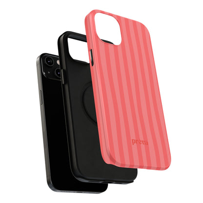 Coral Stipes Phone Case