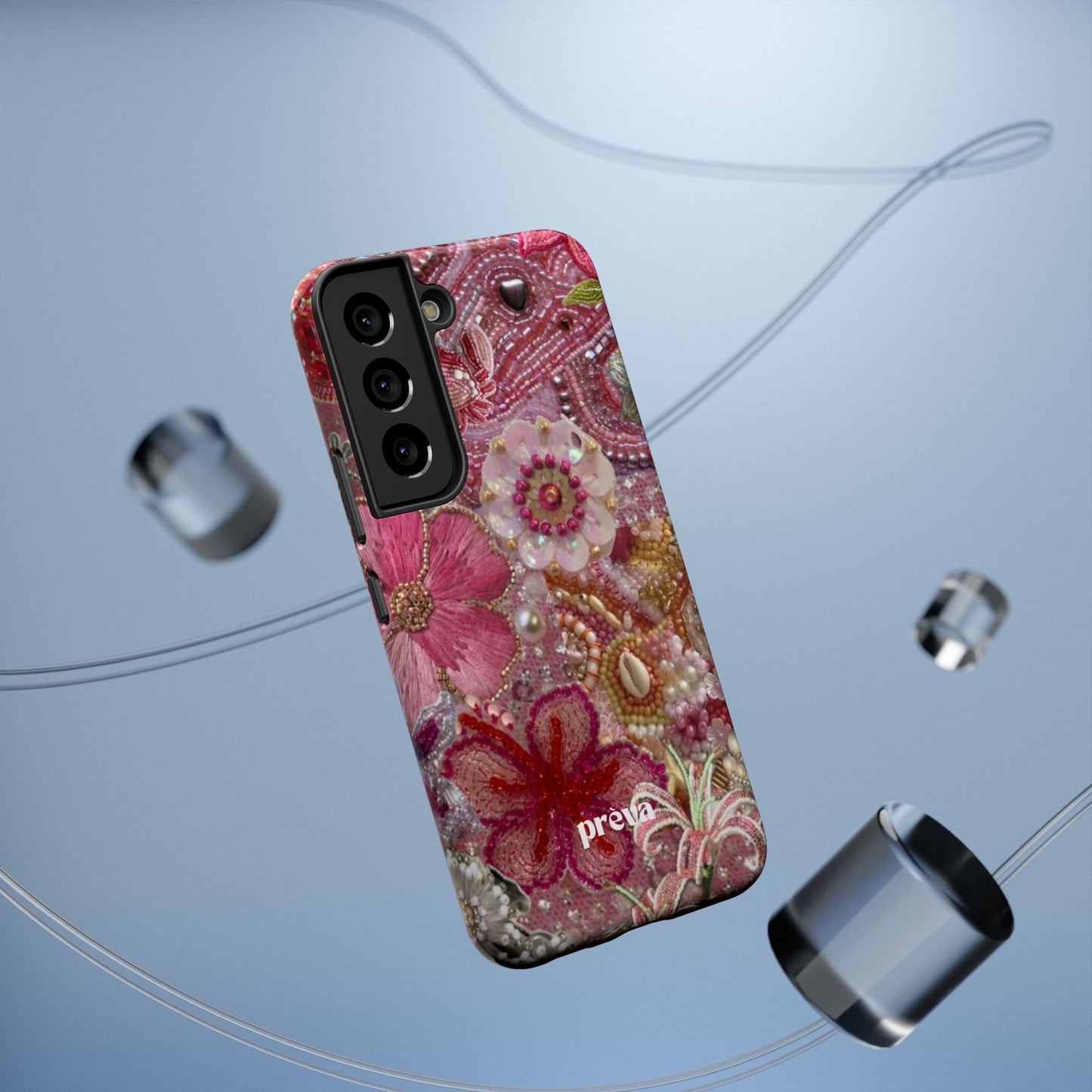 Floral Embroidery Phone Case