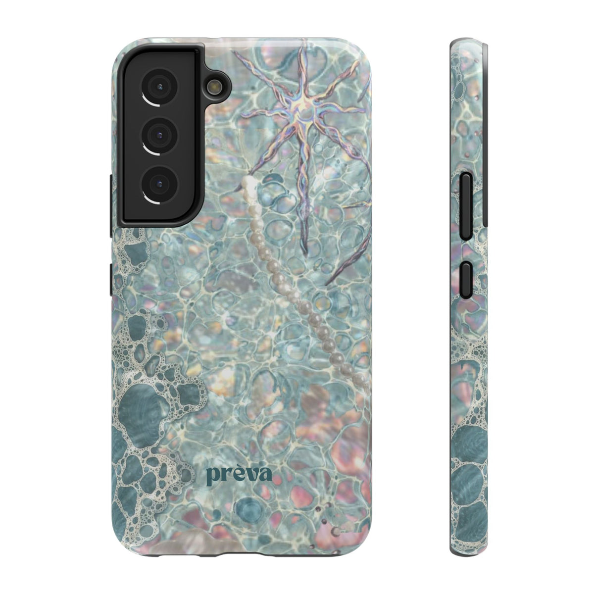 Marbled Seafoam Impact-Resistant Phone Case