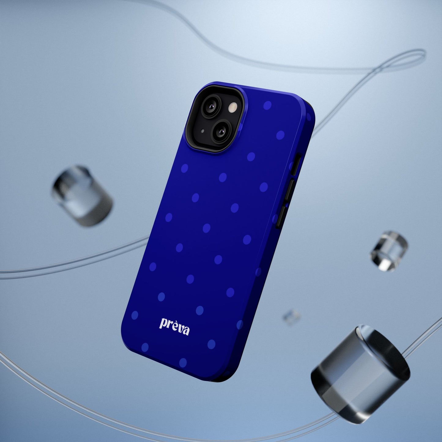 Dark Blue Polka Dots Phone Case