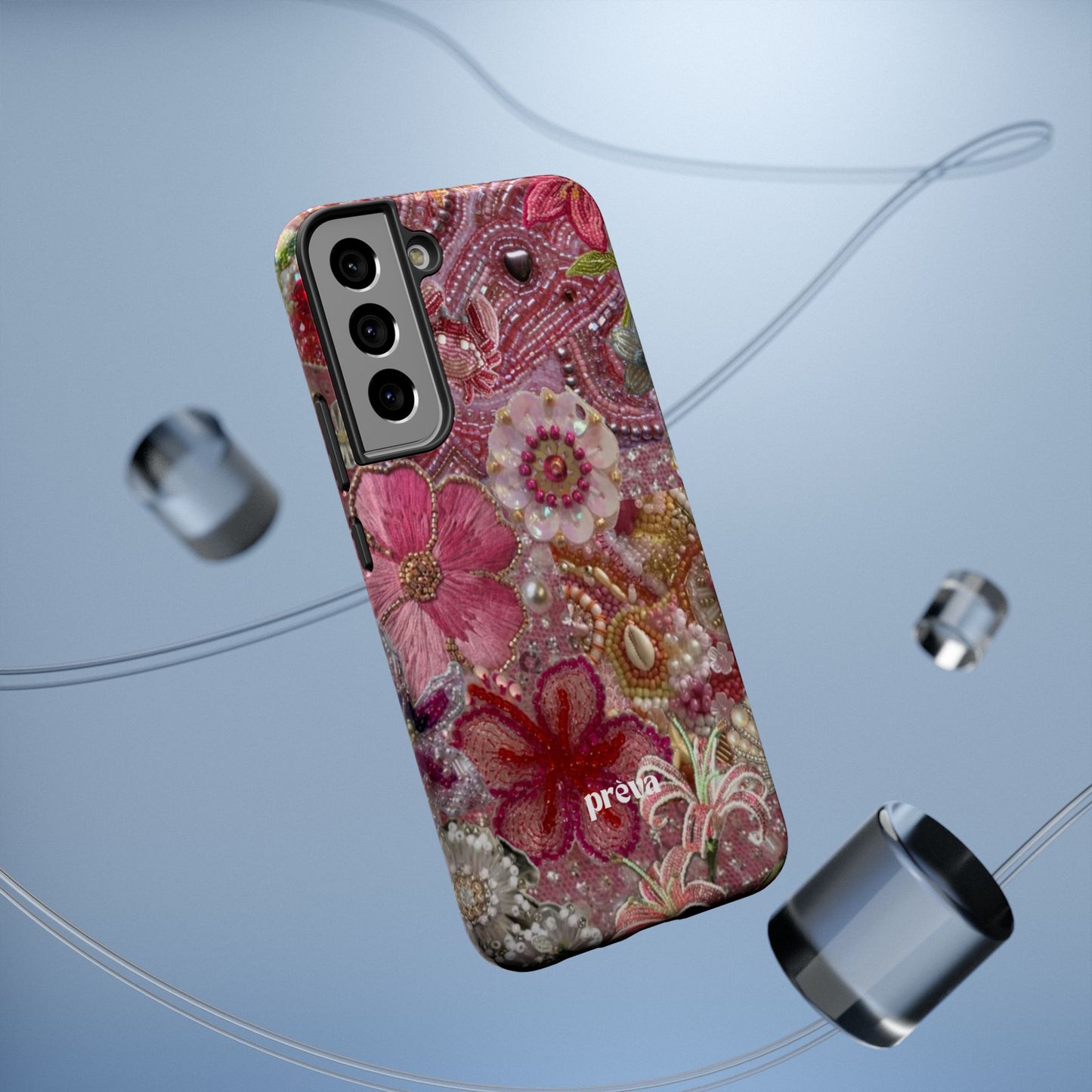 Floral Embroidery Phone Case