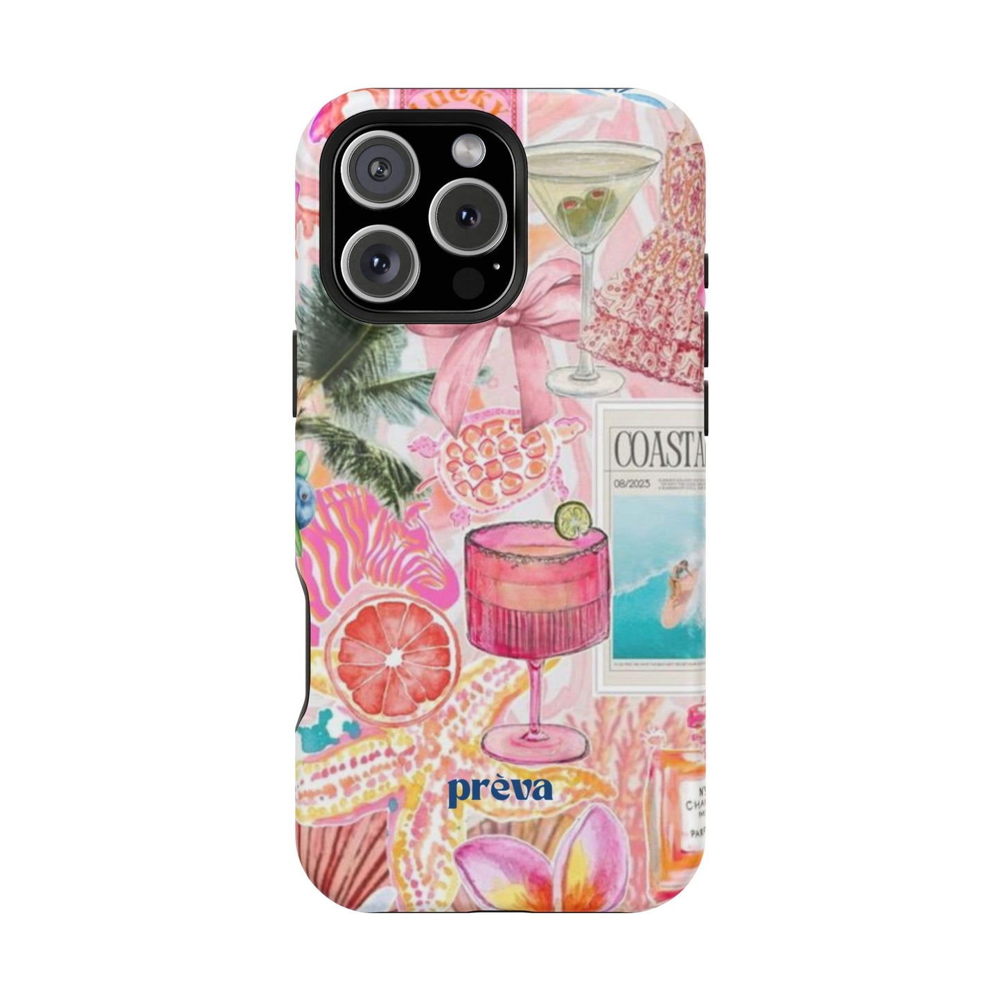 Pink Cocktail Collage Phone Case