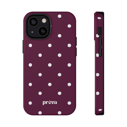 Maroon Polka Dot Phone Case