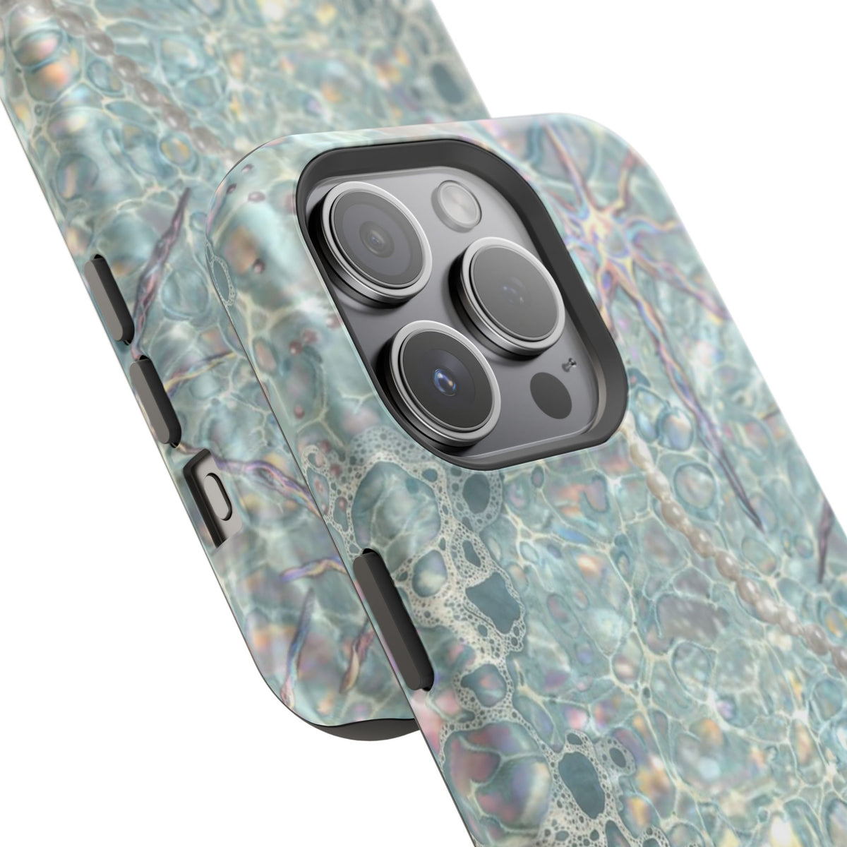 Marbled Seafoam Impact-Resistant Phone Case