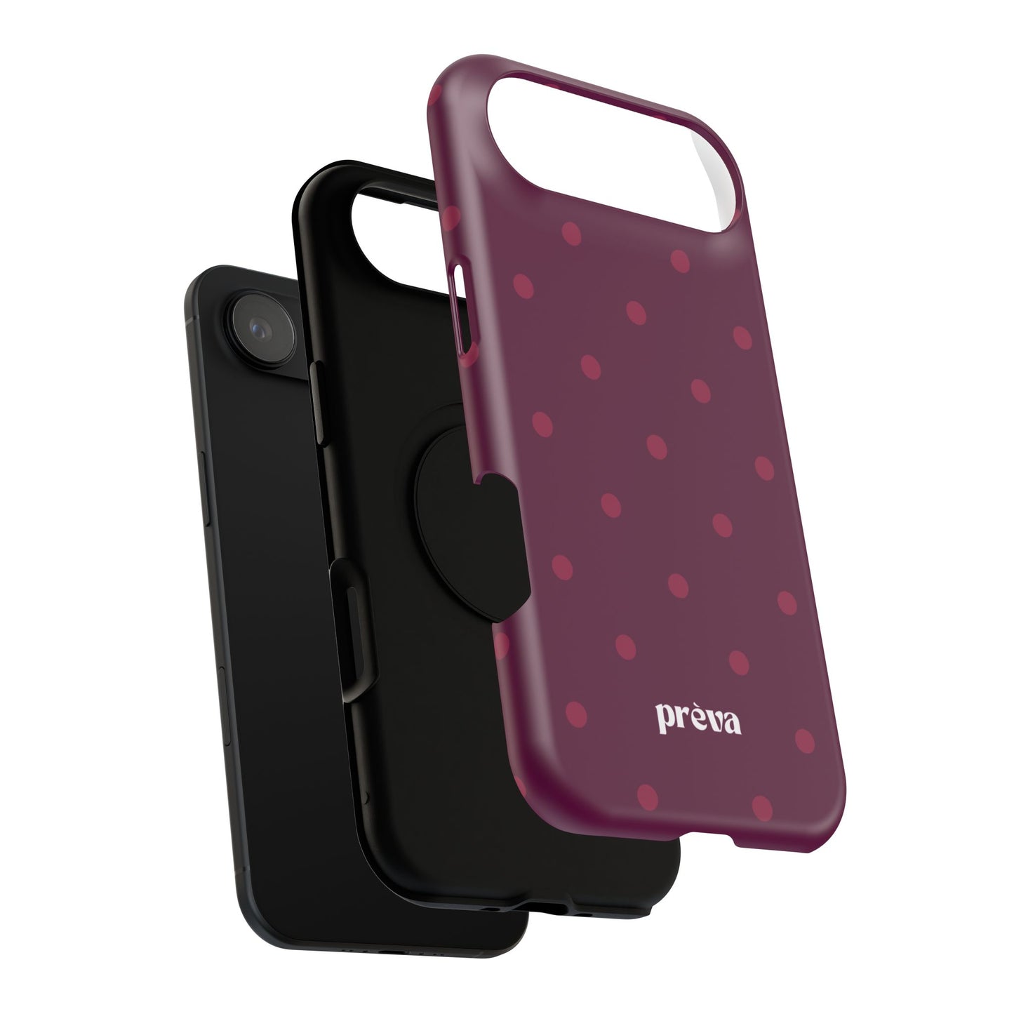 Maroon Polka Dots Phone Case