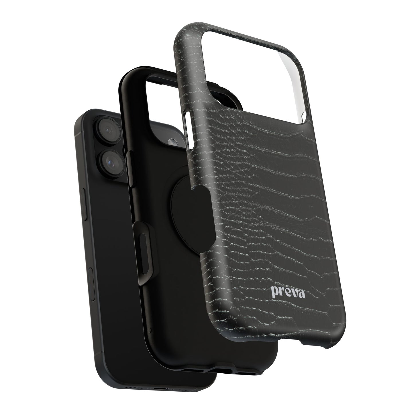 Black Croc Phone Case