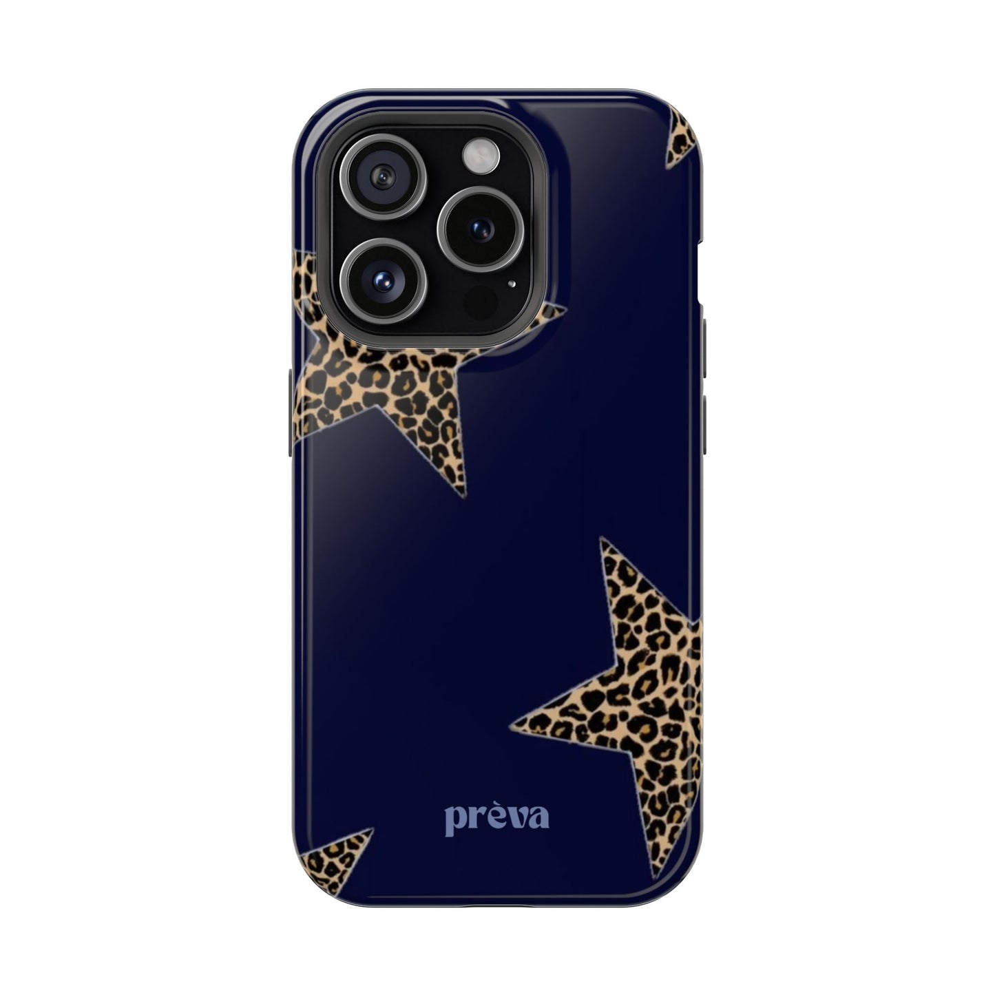 Navy Leopard Star Phone Case