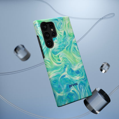 Impact-Resistant Phone Case — Teal Green Marble Swirl