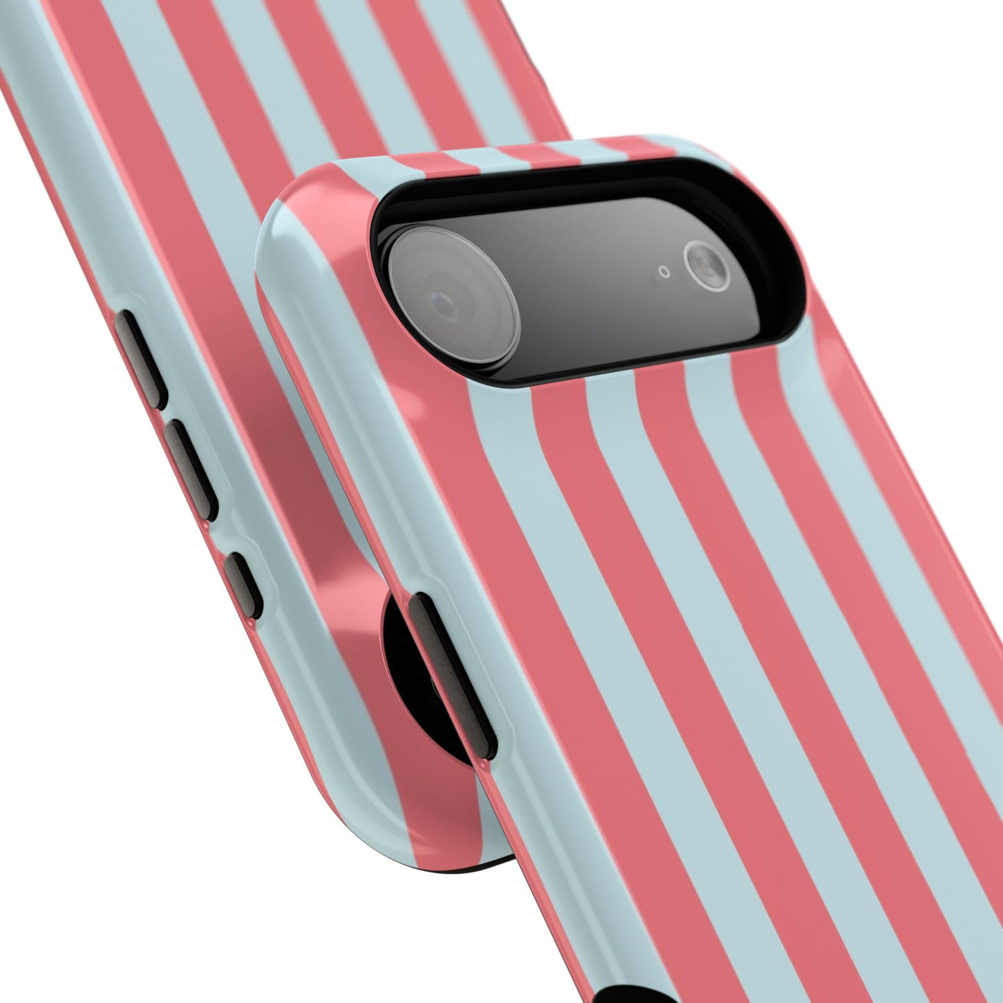 Coral & Teal Stripes Phone Case