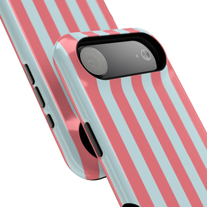 Coral & Teal Stripes Phone Case