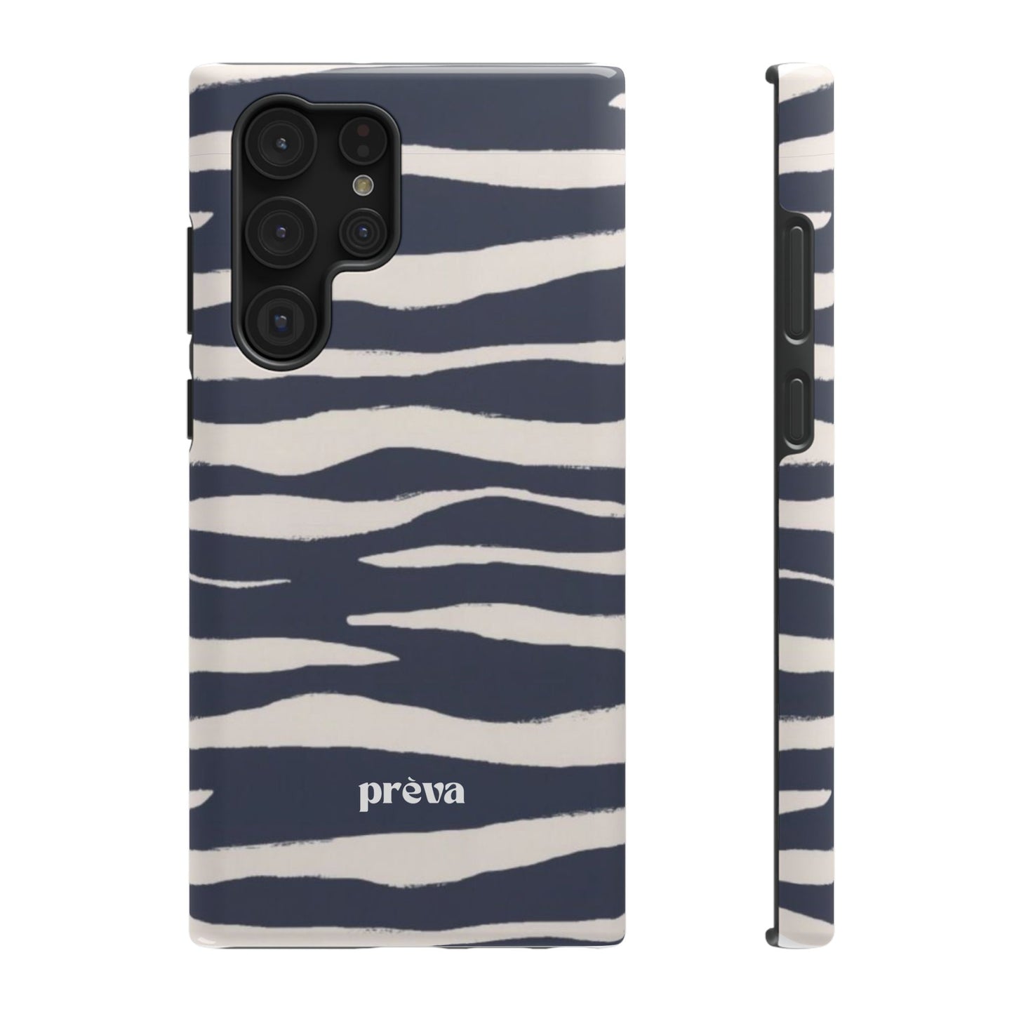 Navy & Cream Zebra Phone Case