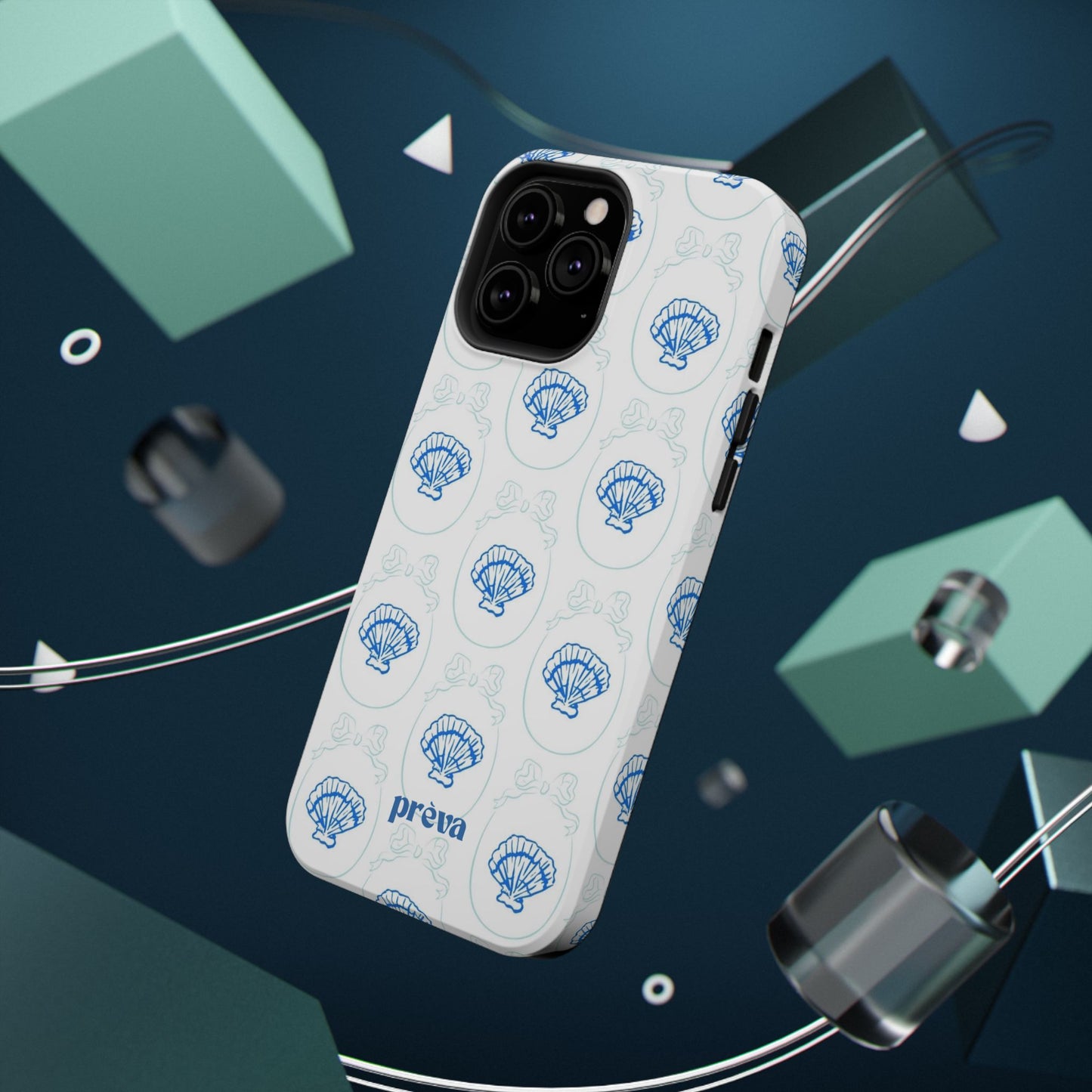 Fancy Teal Shell Phone Case