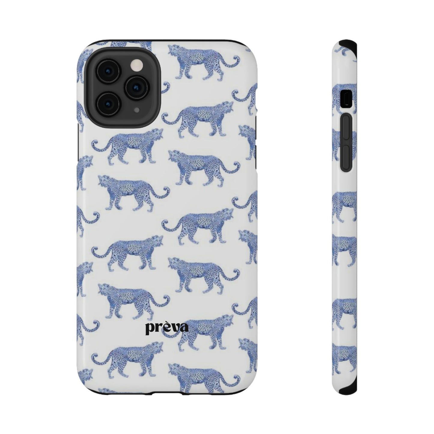 Blue Leopard Pattern Phone Case