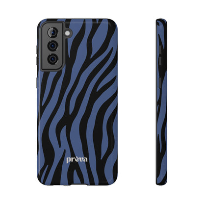 Blue & Black Zebra Stripe Phone Case