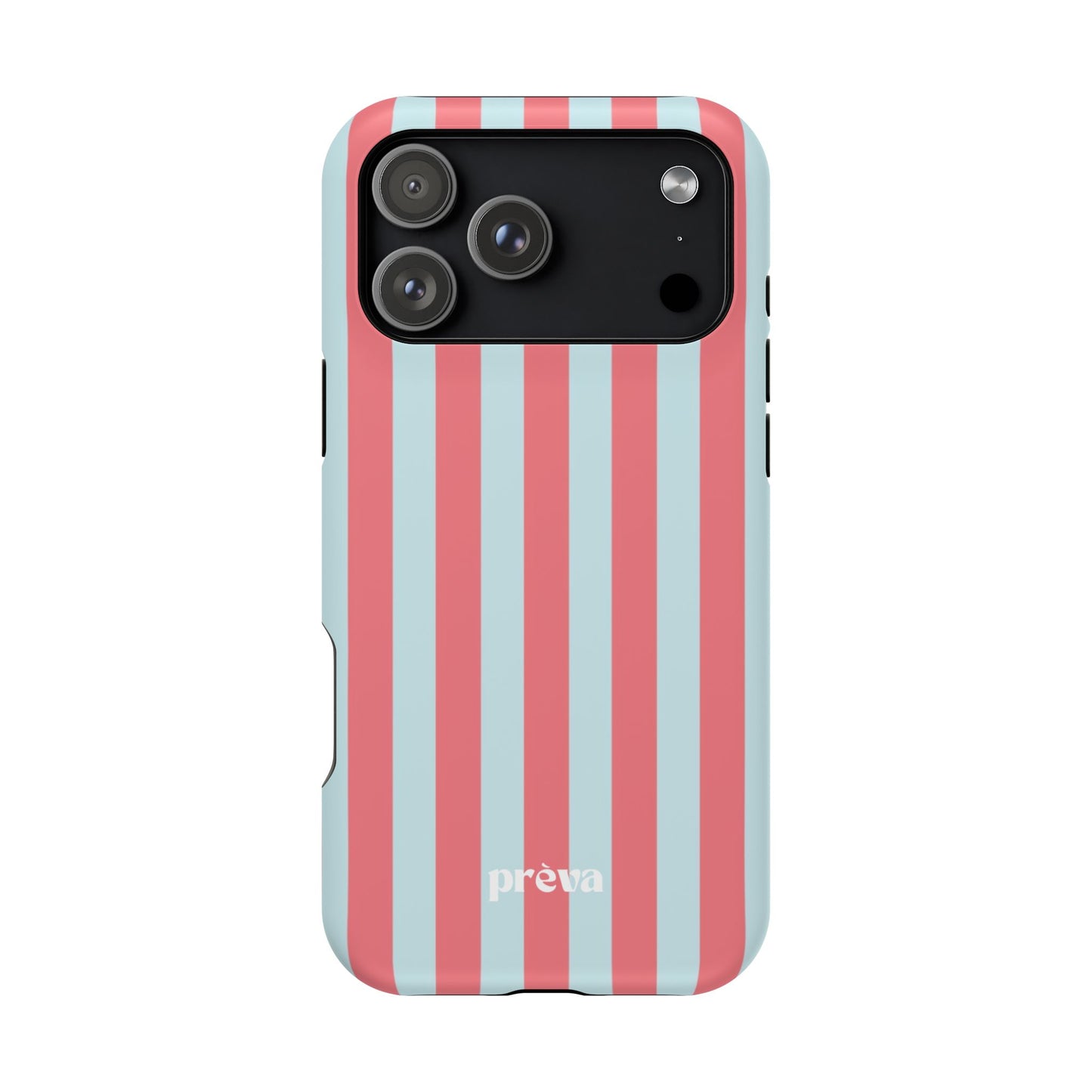 Coral & Teal Stripes Phone Case
