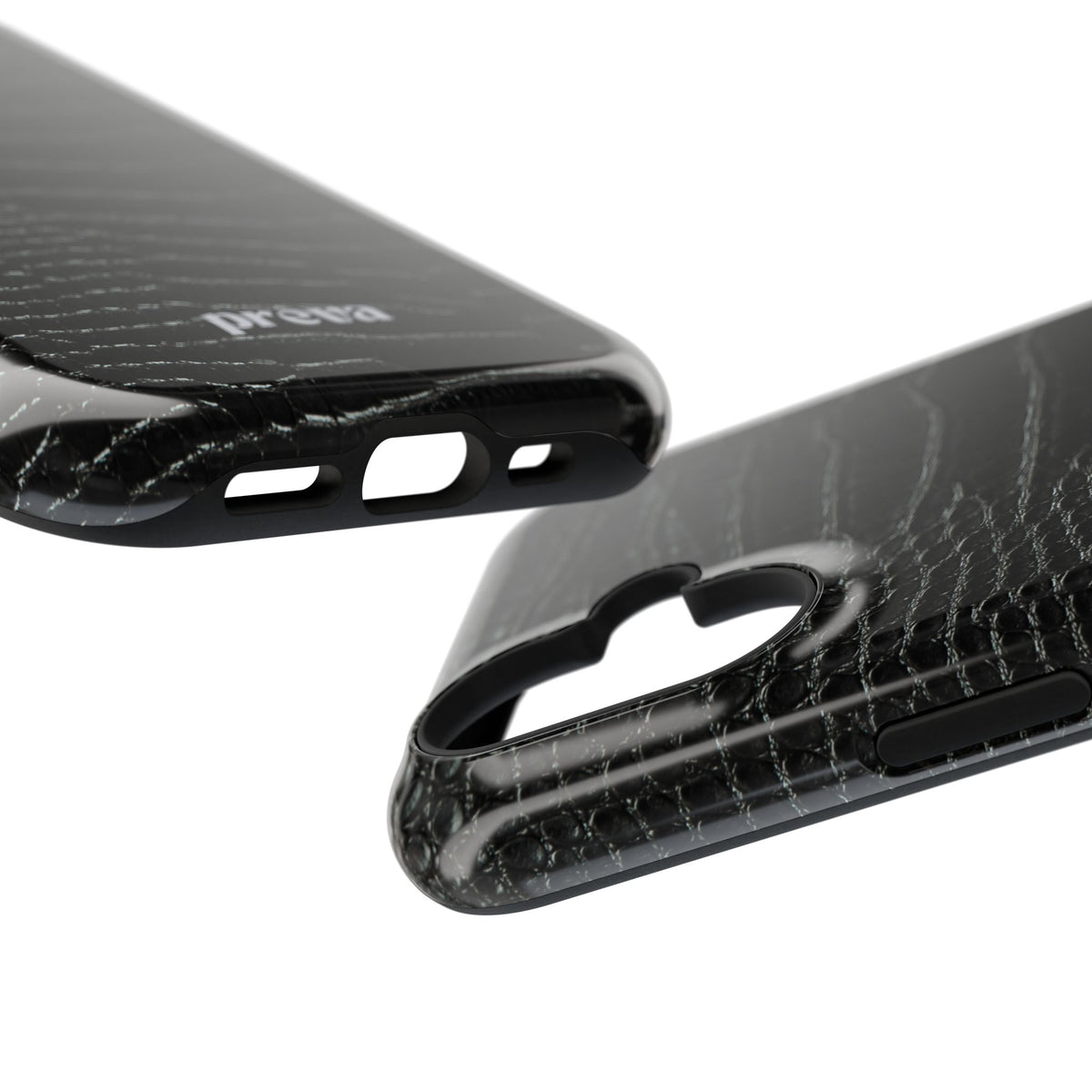 Black Croc Phone Case