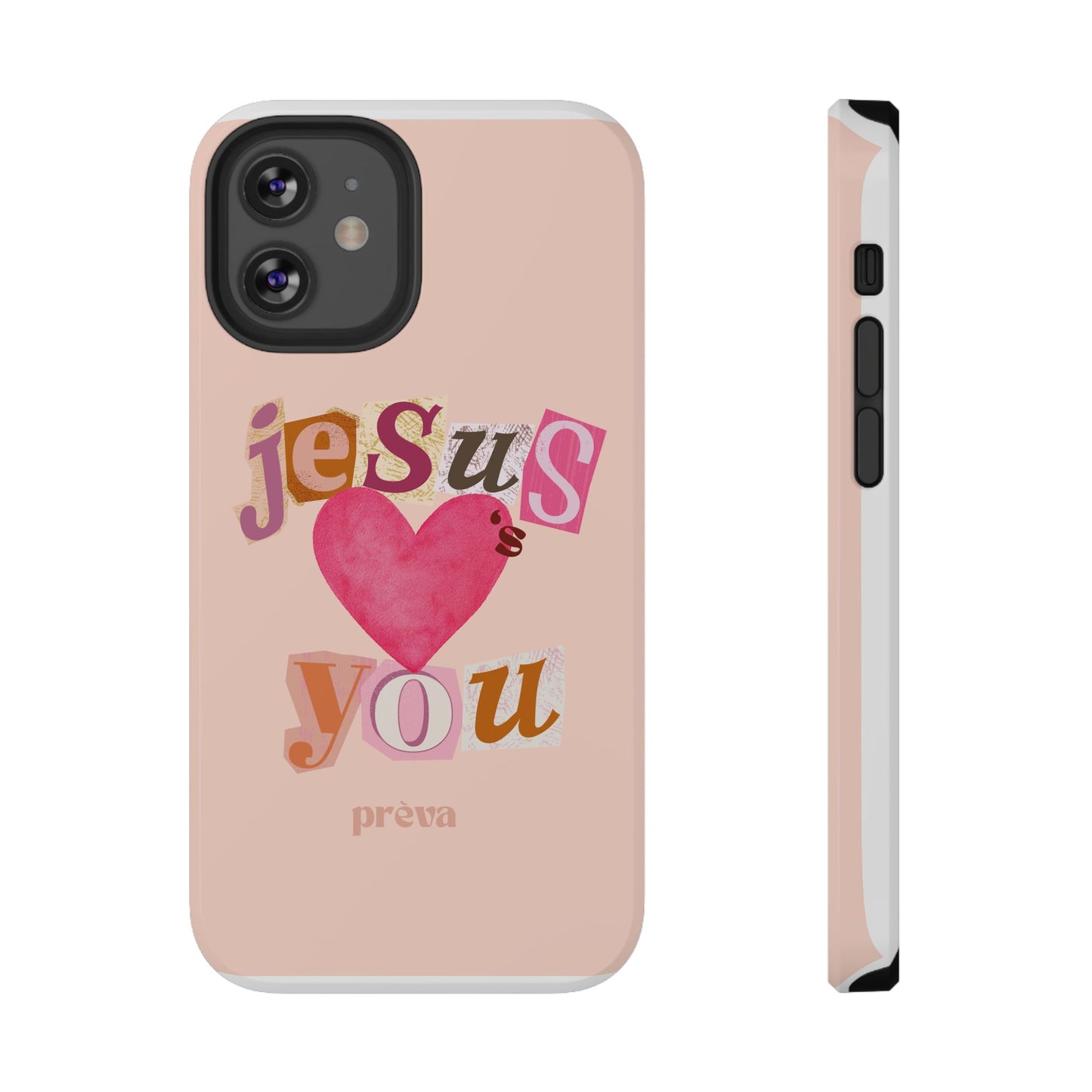 Pink Jesus Loves You Phone Case