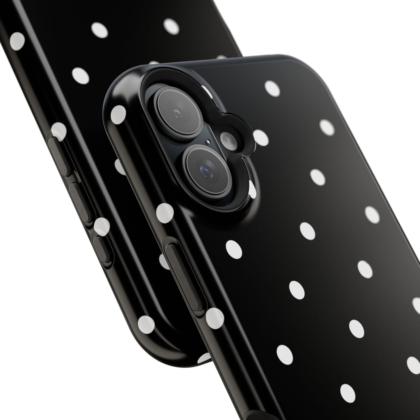 Black with White Polka Dots Phone Case