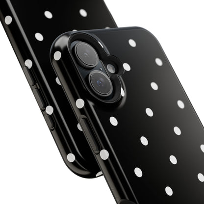 Black with White Polka Dots Phone Case