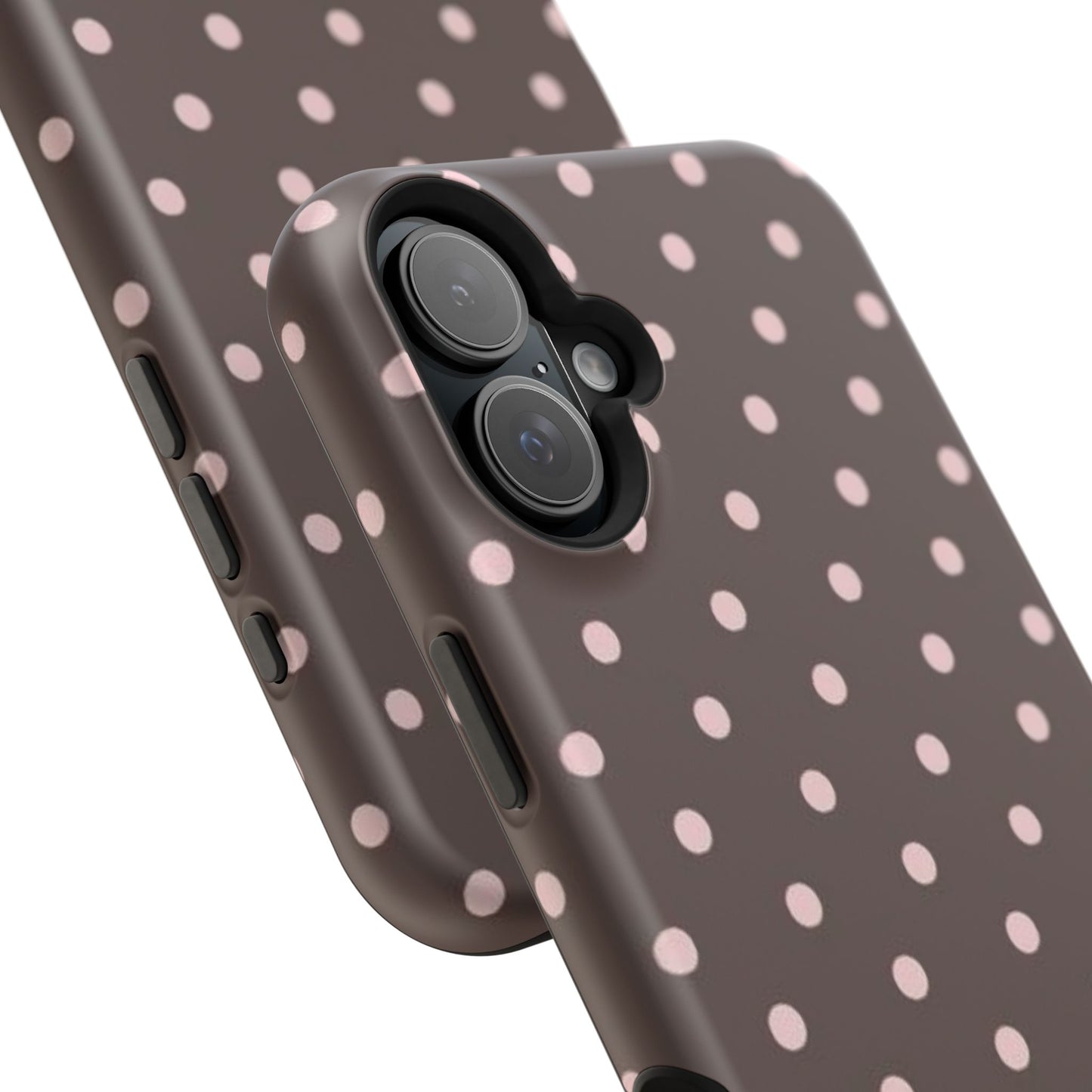 Brown and Pink Polka Dot Phone Case
