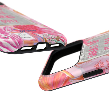 Pink "What If It All Works Out?" Collage Phone Case