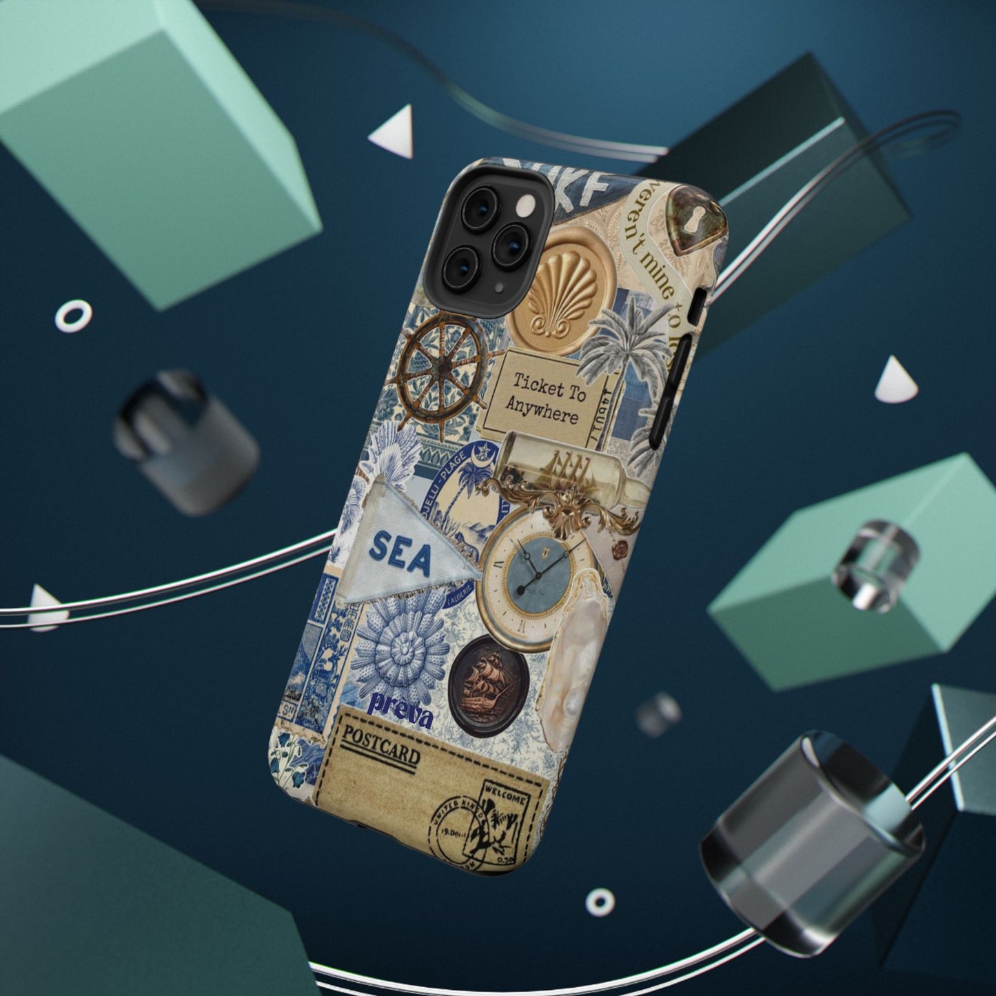Neutral Travel Collage Phone Case