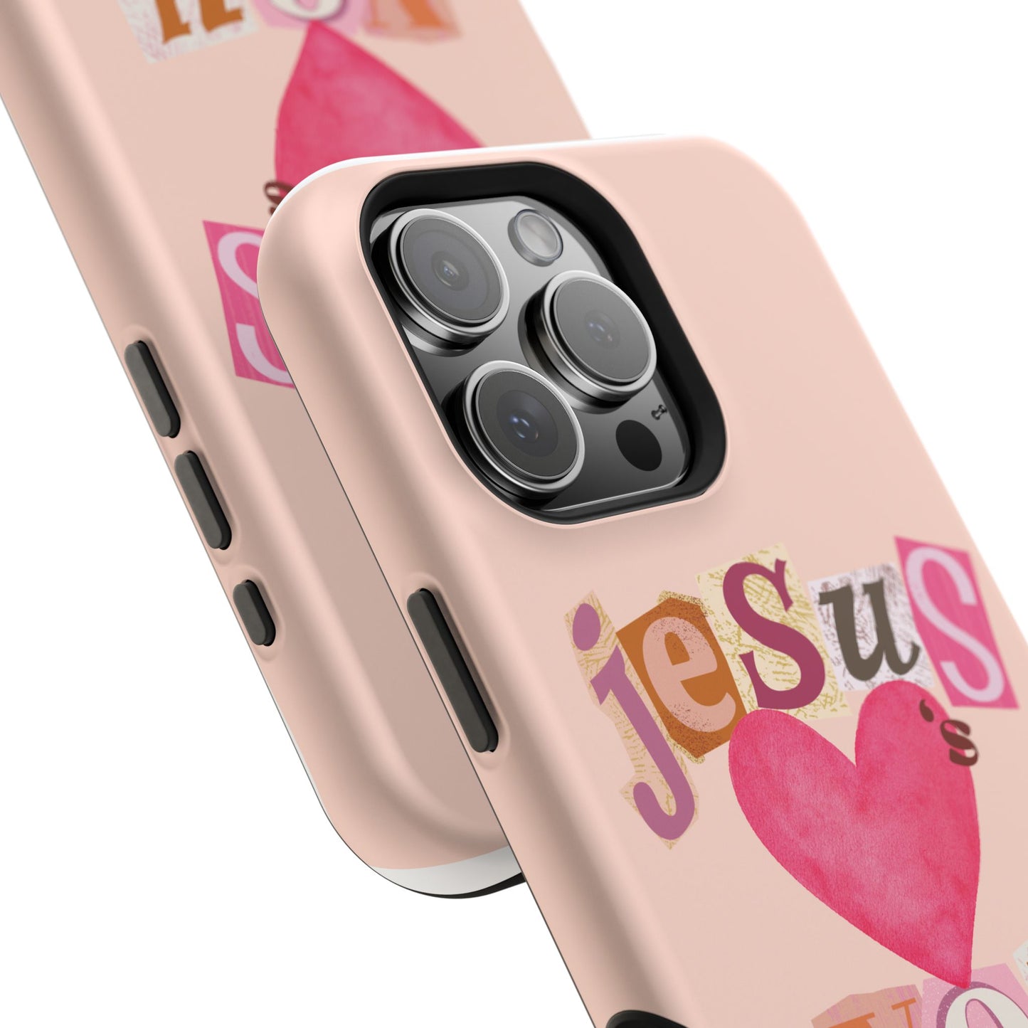 Pink Jesus Loves You Phone Case