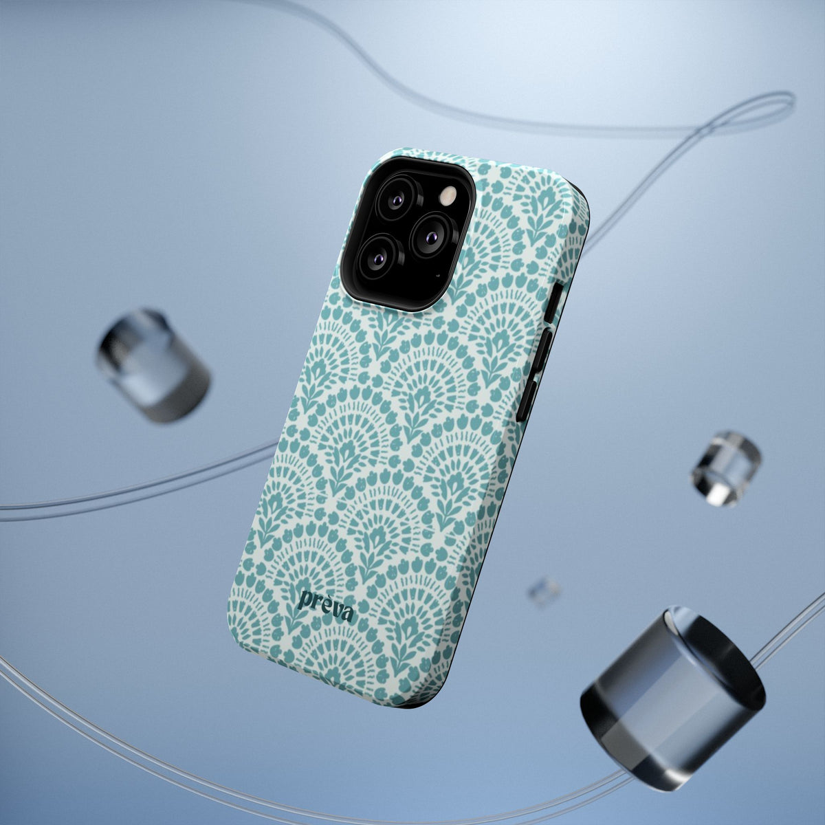 Aqua Lace Pattern Phone Case