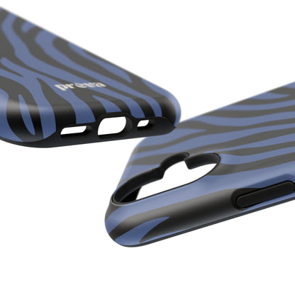 Blue & Black Zebra Stripe Phone Case
