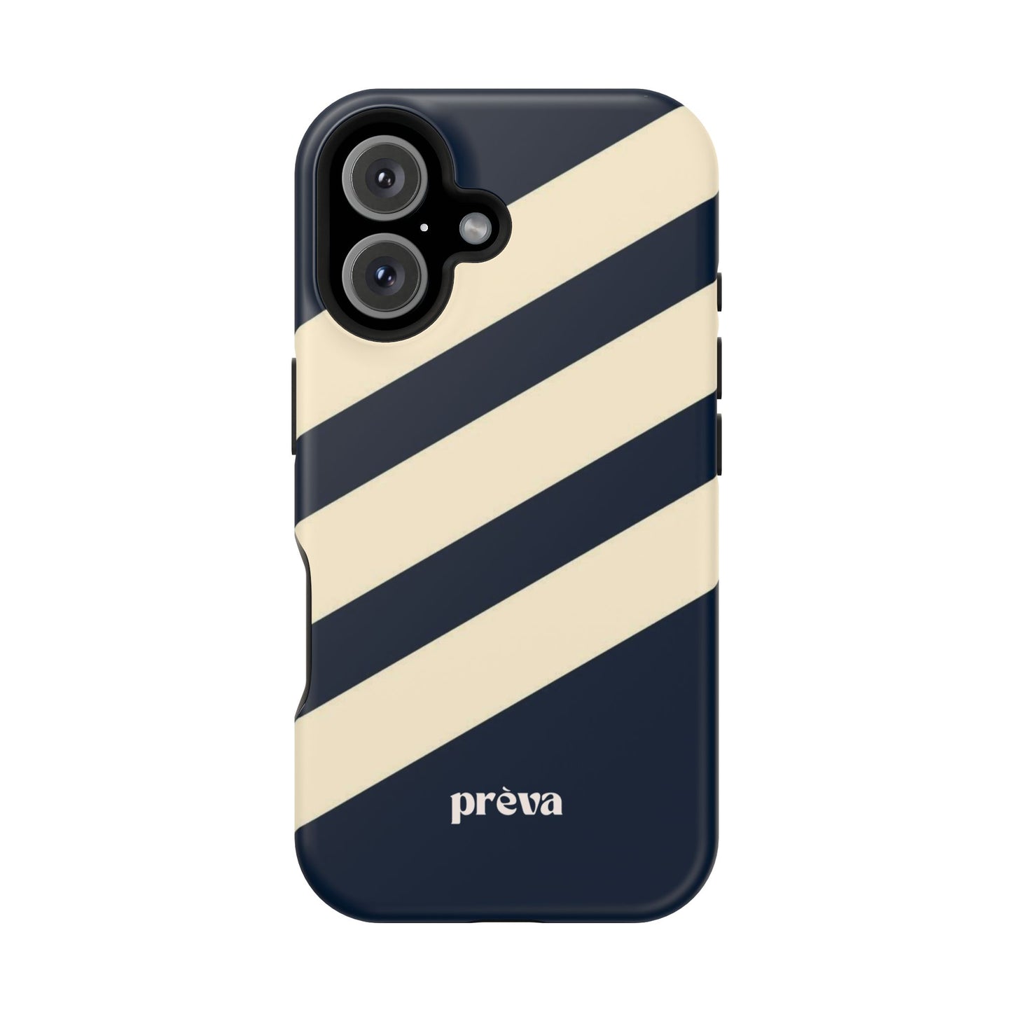 Striped Navy & Cream Phone Case