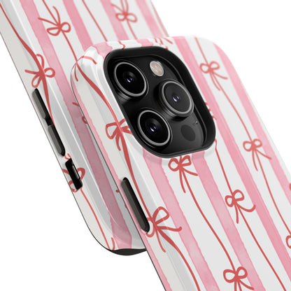 Pink Bow Chain Phone Case