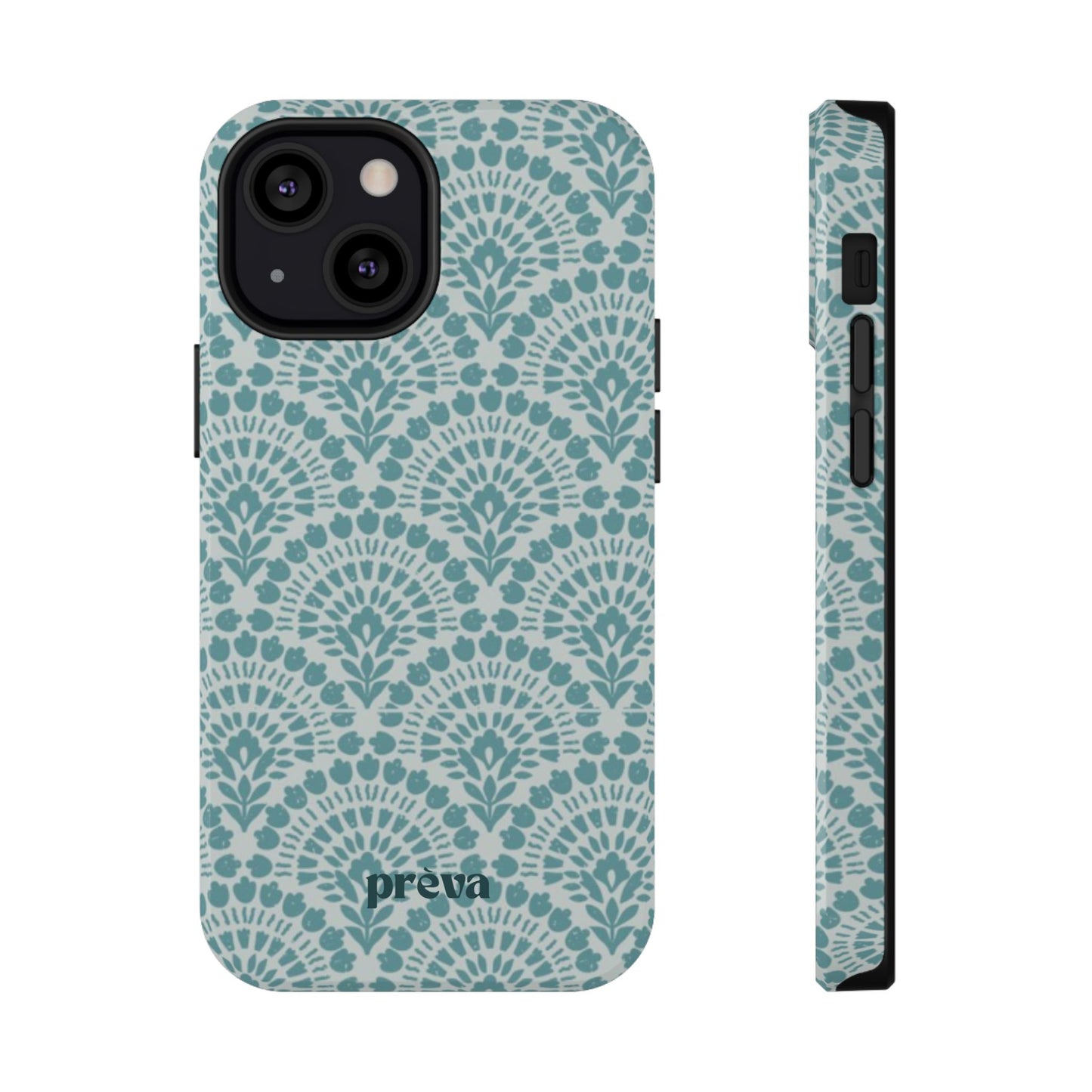 Aqua Lace Pattern Phone Case