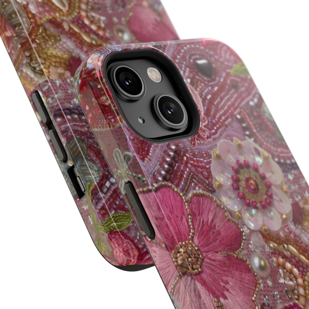 Floral Embroidery Phone Case