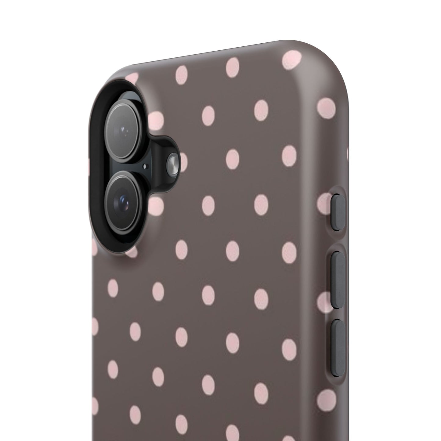 Brown and Pink Polka Dot Phone Case