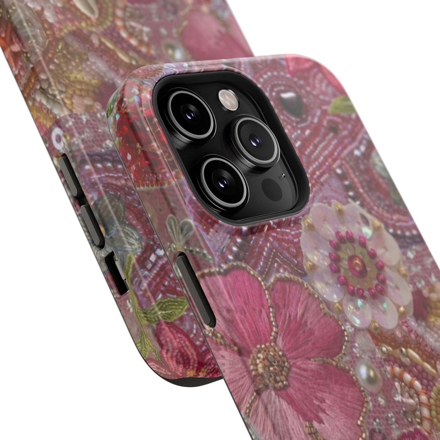 Floral Embroidery Phone Case