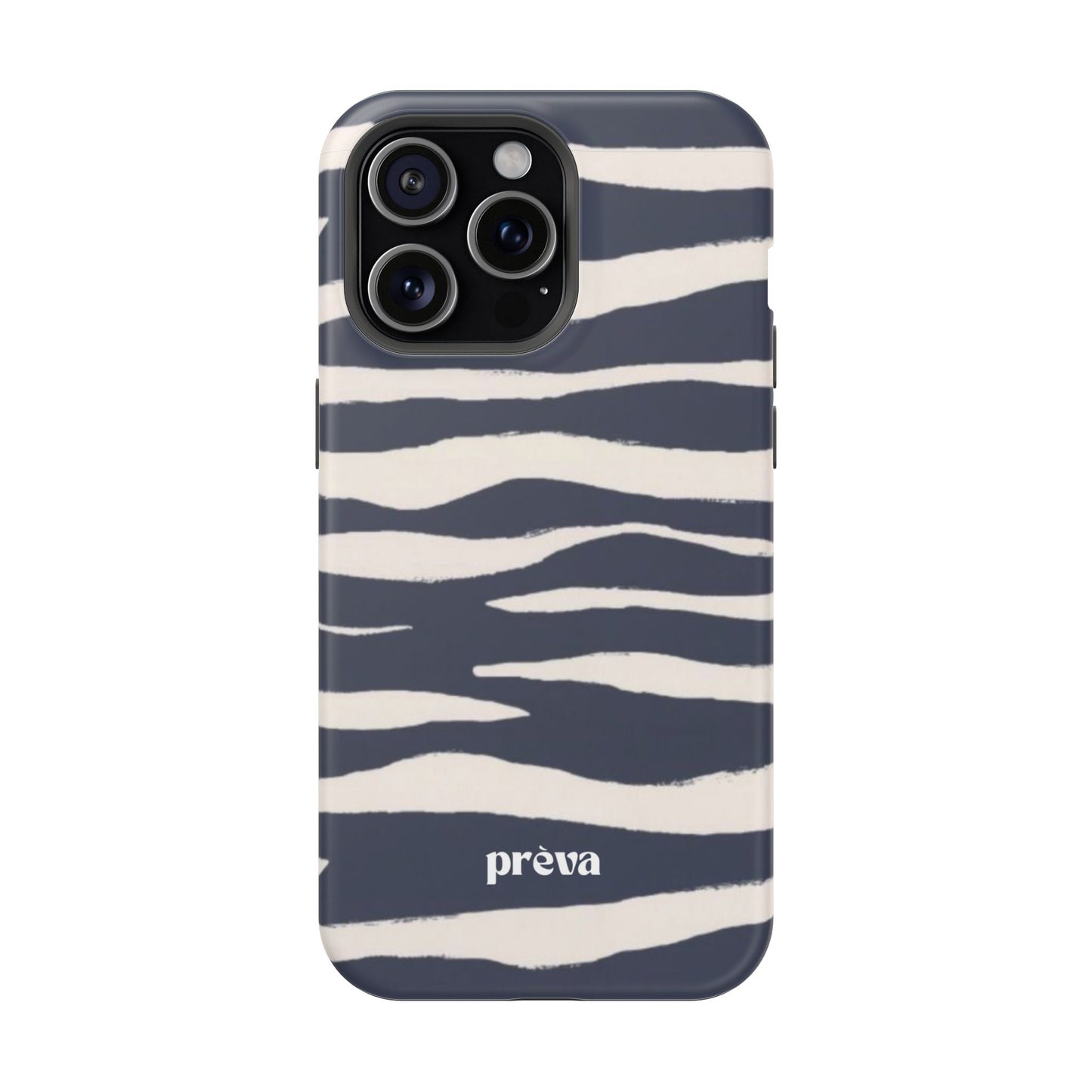 Navy & Cream Zebra Phone Case